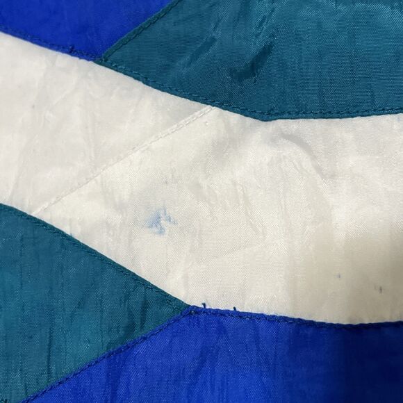 VTG 90S Jacket Mens L Windbreaker Colorblock Striped Full Zip Aviat Sportif - Picture 8 of 13